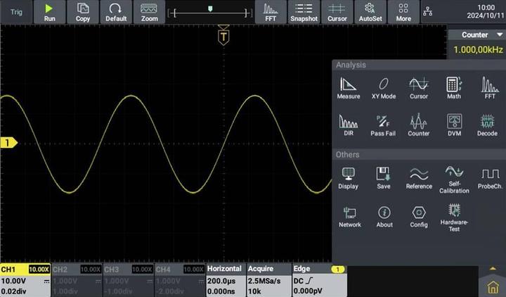 Actual product image Voltcraft DOV1004 Digital-Oszilloskop 100 MHz 4-Kanal 1.25 GSa/s 50 Mpts 12 Bit (CAT II, Oscilloscope)