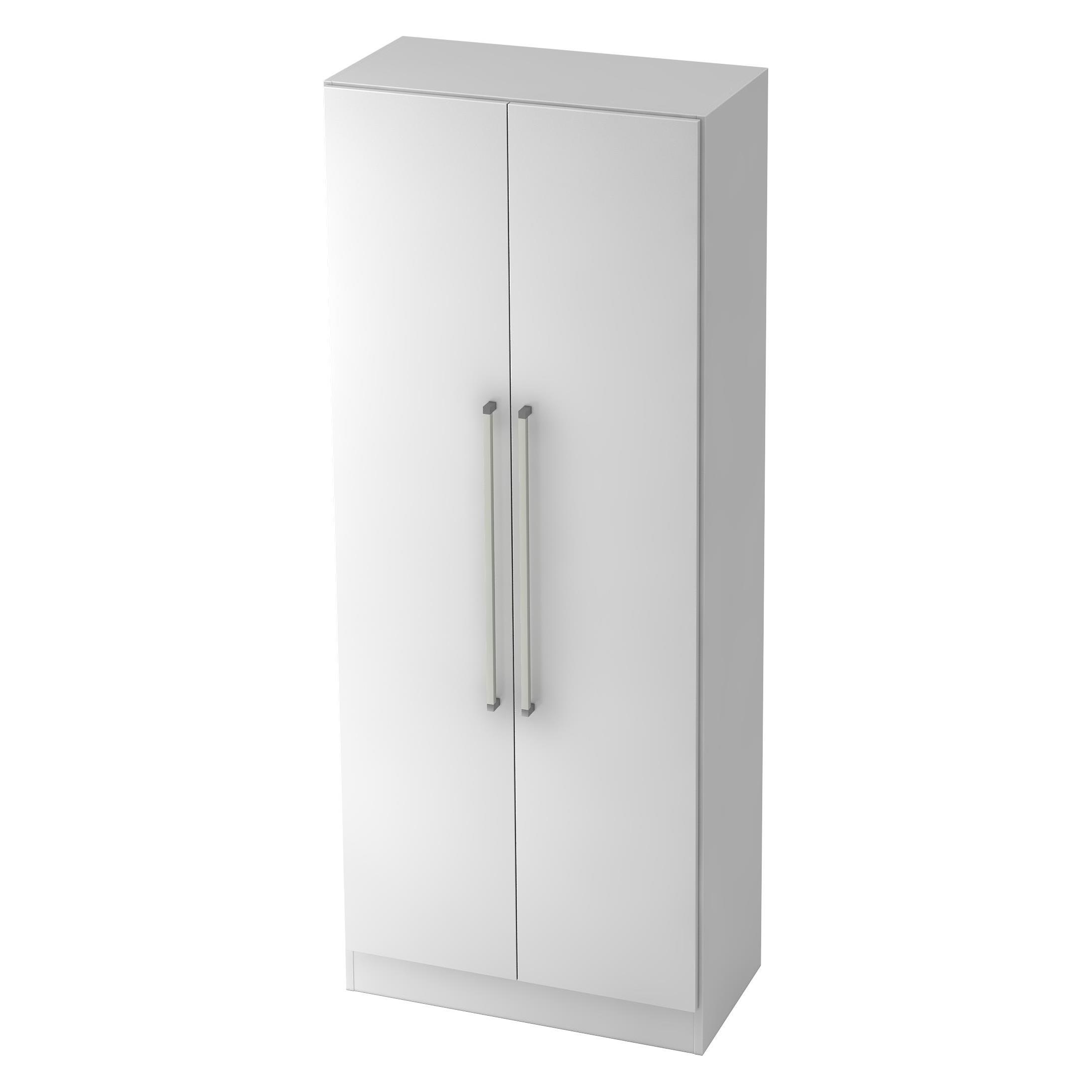 Mcbuero.de Garderobenschrank Solid 5OH BxTxH 80x42x200, 4cm Griff Ce We