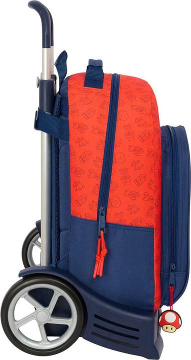 Actual product image Super School Rucksack with Wheels Mario Trick Red Dark blue 32 x 42 x 15 cm (15 l)