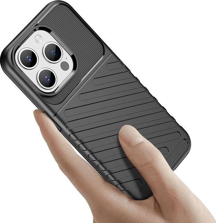 Actual product image Hurtel Armored iPhone 15 Pro Thunder Case - blue (Apple iPhone 15 Pro)