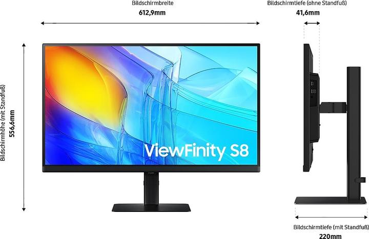 Actual product image Samsung ViewFinity S8 - S80UD (3840 x 2160 Pixels, 27")