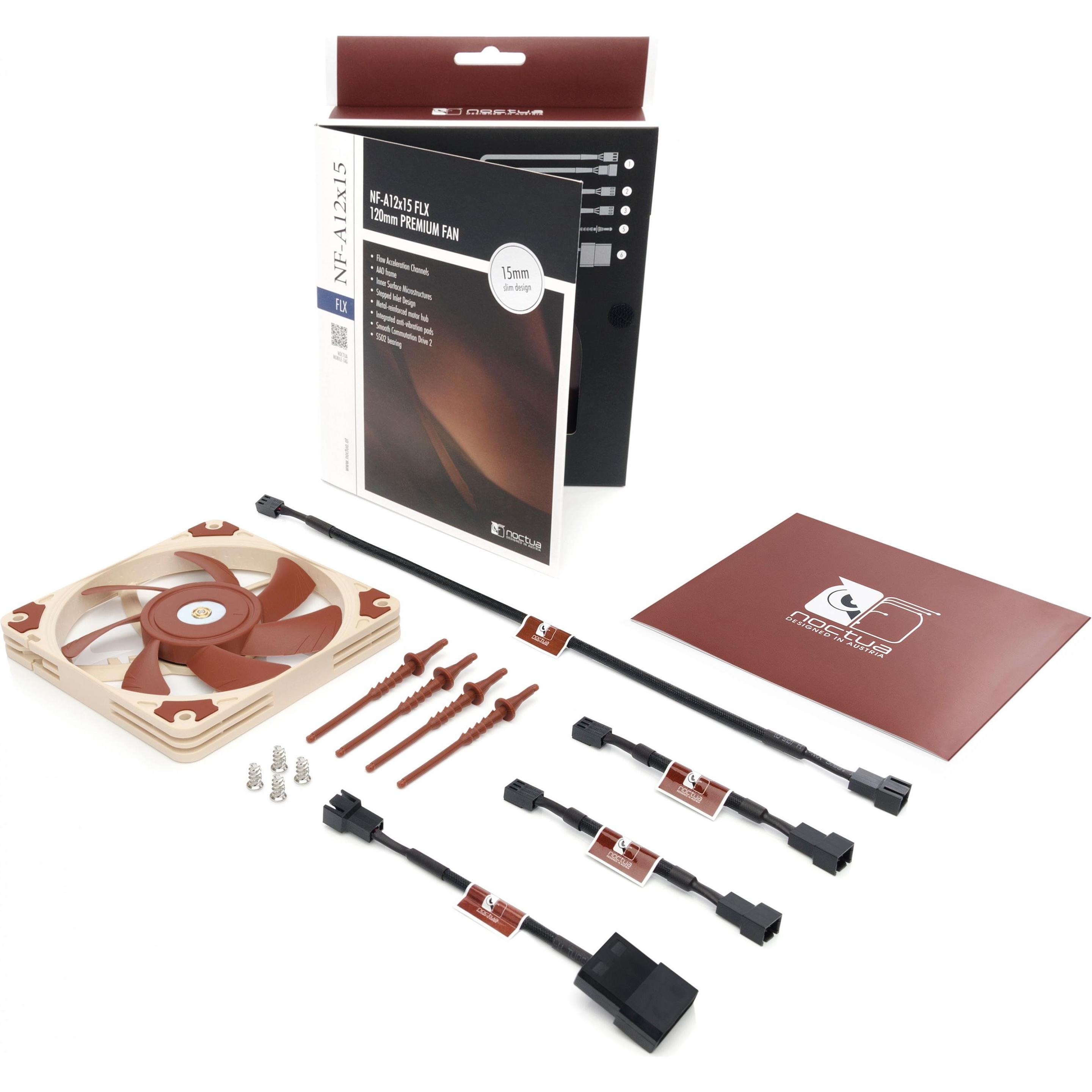 Thumbnail - Noctua Nf-A12x15 Flx (120 mm, 1 x), PC Lüfter, Braun, Beige