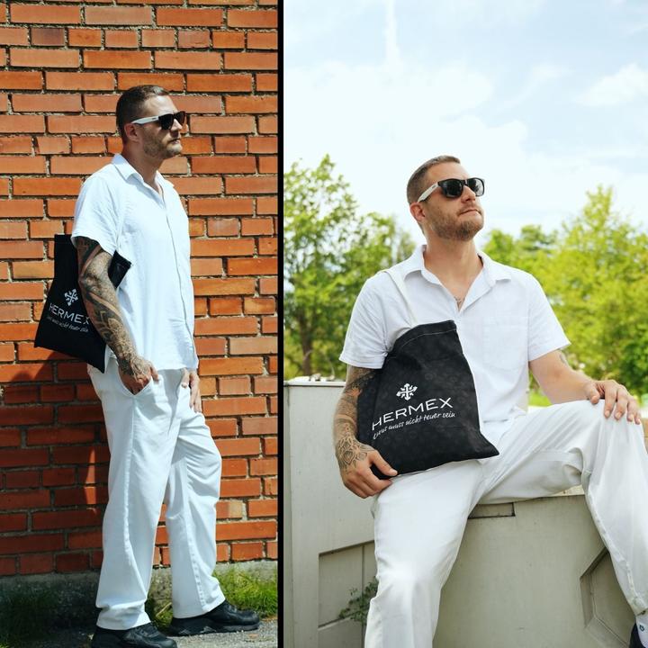 Produktbild Hermex Tragetasche Einkaufstasche Umhängetasche Leinentasche Tote Bag