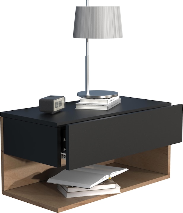 Produktbild VCM Holz Wandschublade Nachtschrank Wandboard Schublade Konsole Nachttisch Usal XL 60 cm (60 x 32 cm)