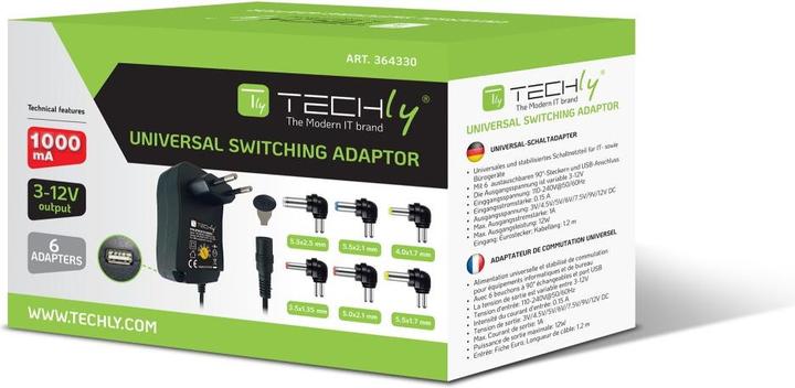 Actual product image Techly Universal 12W AC/DC Power Supply