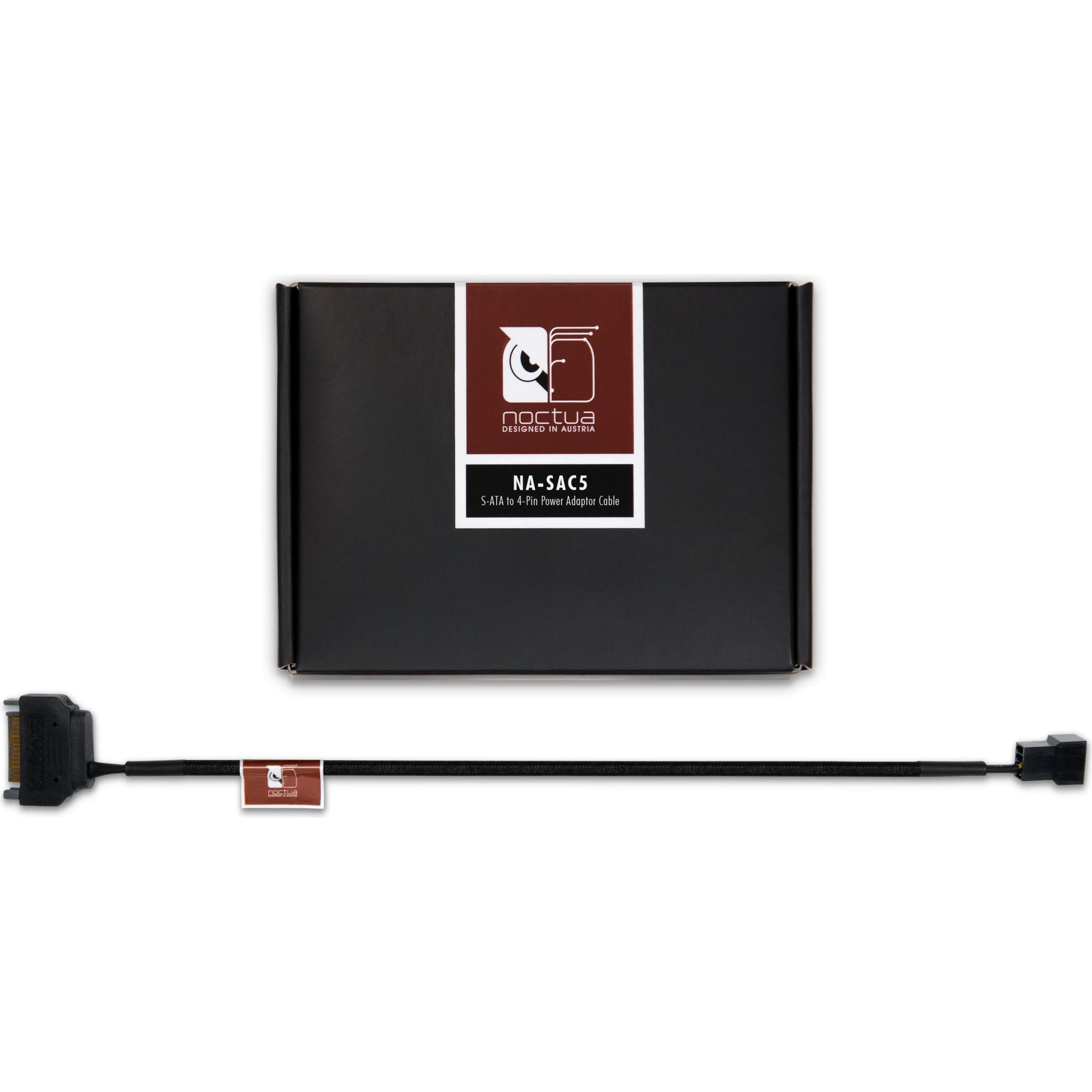 Thumbnail - Noctua SATA 15-polig – 4-polig, Schwarz (NA-SAC5), Interne Kabel (PC)