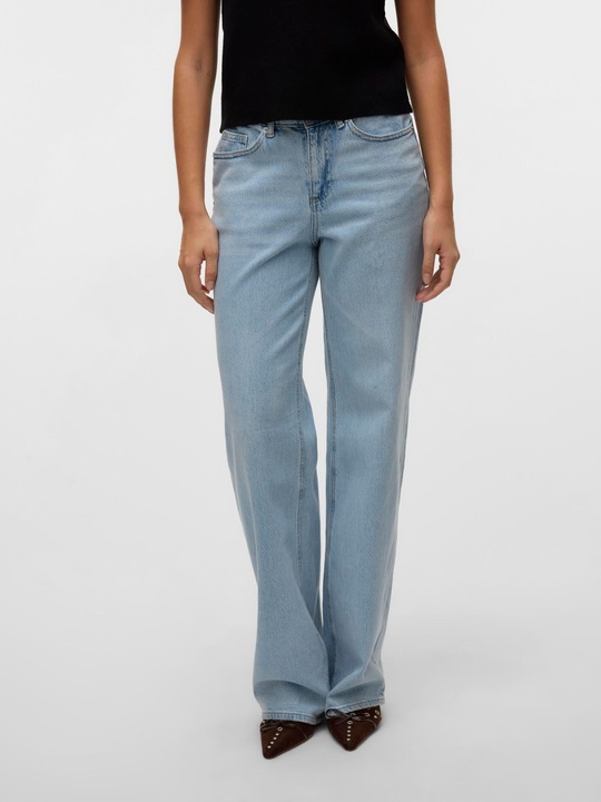 Actual product image Vero Moda VMMELISA Mid Rise Weiter Beinschnitt Jeans Weit geschnitten (W28/L30)