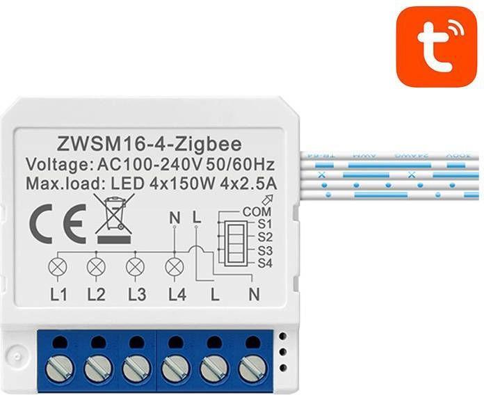 Immagine prodotto Avatto Modulo interruttore intelligente ZigBee ZWSM16-W4 TUYA (Attuatore dell'interruttore)