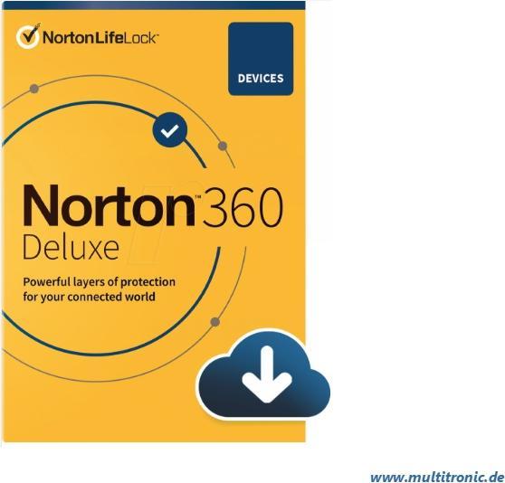 Produktbild Norton 360 DELUXE 25GB GE 1 USER 3 DEVICE 12 Months GENERIC MM (3 User, 12 Monate)