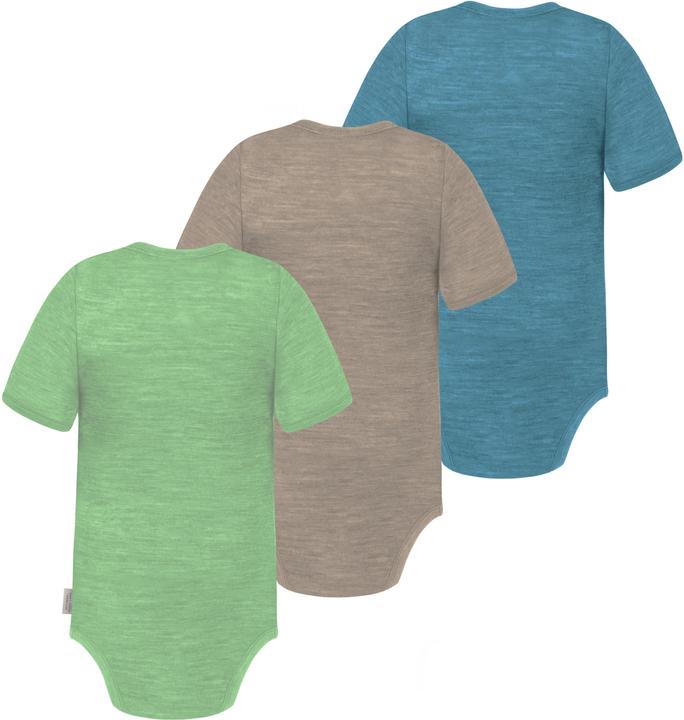 Produktbild Normani 3er Set Baby Merino Body Kurzarm „Tauranga" - 9295 (74)