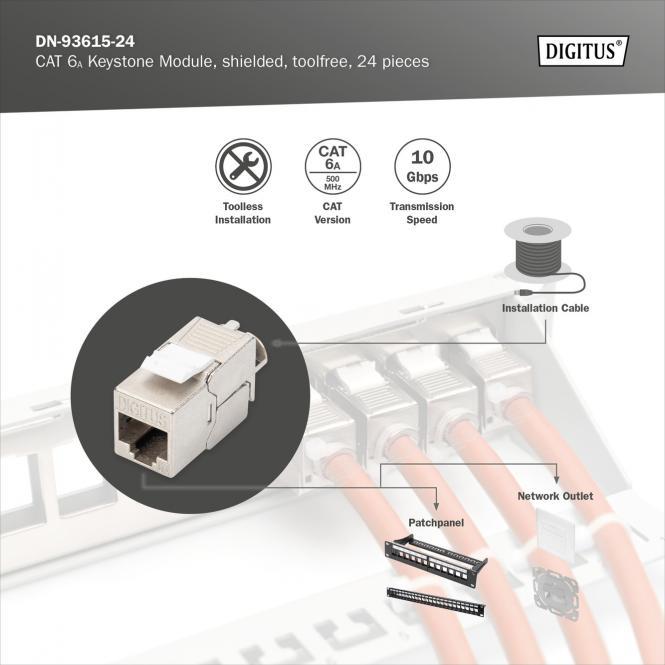 Productafbeelding Digitus CAT6A Keystone Module (Keystone module)