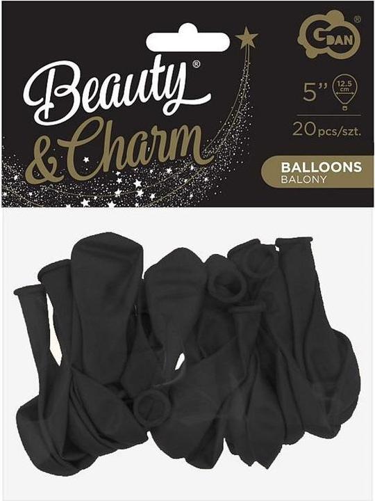 Produktbild NoName Beauty&Charm Luftballons Pastell Schwarz 13cm 20 Stk (20 x)