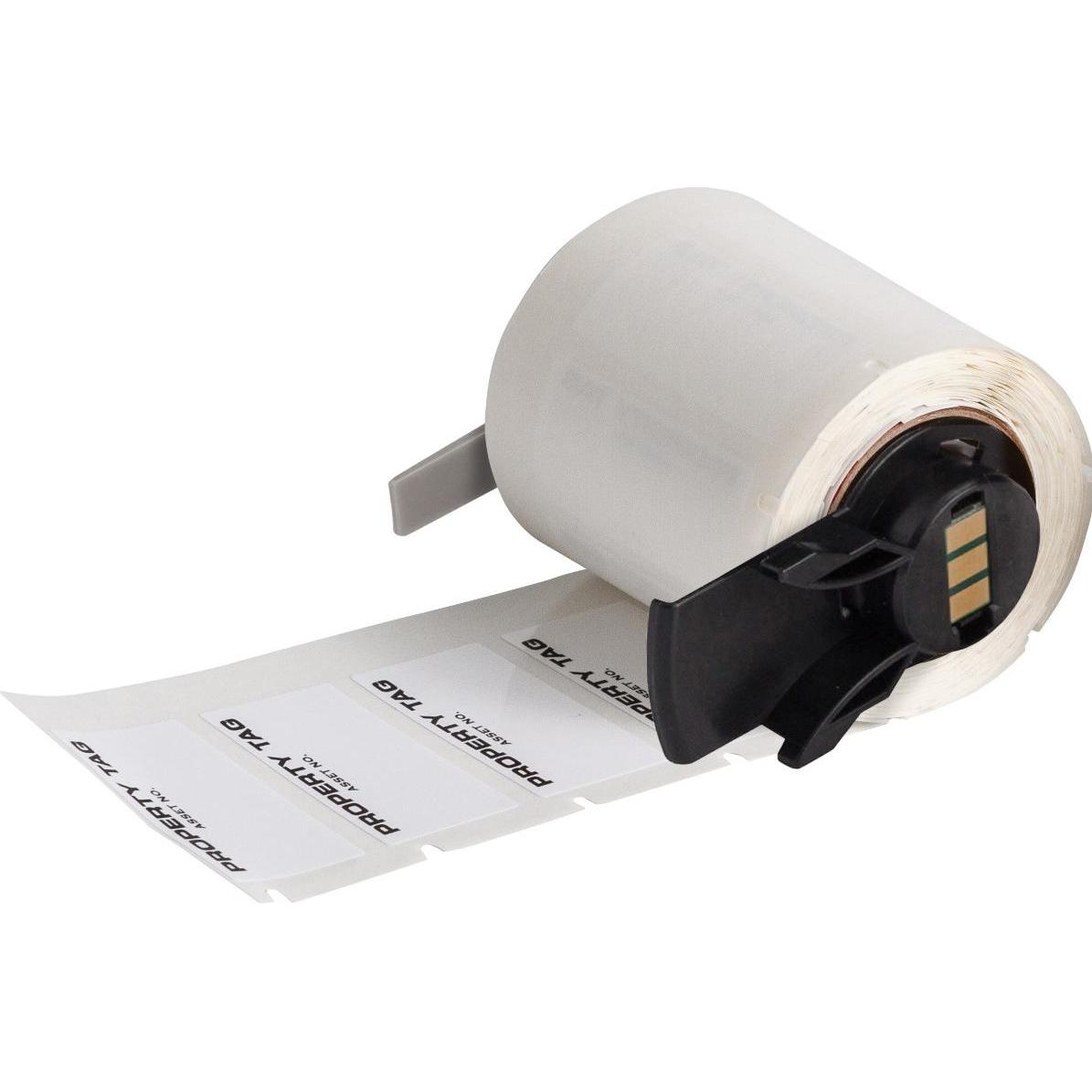 Brady, Rotolo di etichette, M6-35-423-PROP, pellicola in poliestere, nero su bianco, 41,40 x 19,05 mm, etichettatura: ÜBERPRÜFT (4.14 cm)