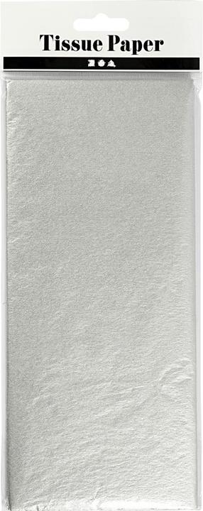 Image du produit Creativ Company Papier de soie argenté 6 feuilles 14 gr, 50x70cm (14 g/m², 6 x)