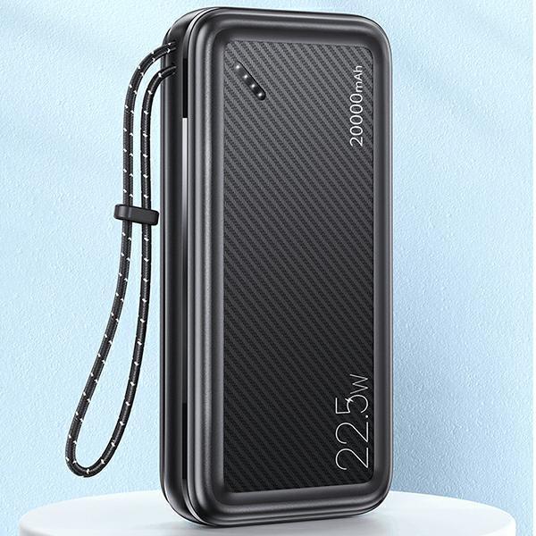 Actual product image Usams Powerbank PB60 20000mAh 22.5W 2xQC3.0+PD Fast Charge czarny/black 20KCD16801 (US-CD168) (20000 mAh, 22.50 W, 74 Wh)