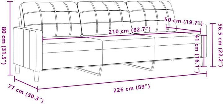 Produktbild vidaXL 3-Sitzer-Sofa (3-Sitzer)