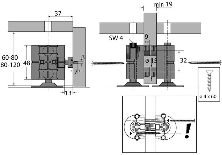 Image du produit Hettich Régleur de socle Systema Top 2000 (Planeur universel, 2 pcs)
