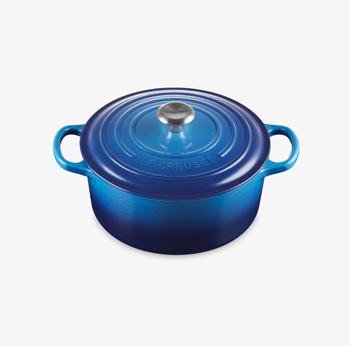 Produktbild Le Creuset Azure (22 cm, Bräter + Schmortopf, Gusseisen, Emaille)