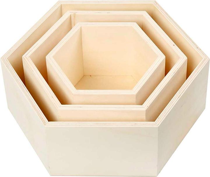 Produktbild Creativ Company Holz Wandregal Hexagonal