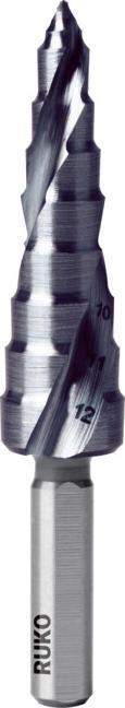 Actual product image Ruko Step drill UltimateCut Flowstep Ø8.0-30.0mm (10, 12, 14, 16, 18, 20, 22, 24, 26, 28, 30 mm)