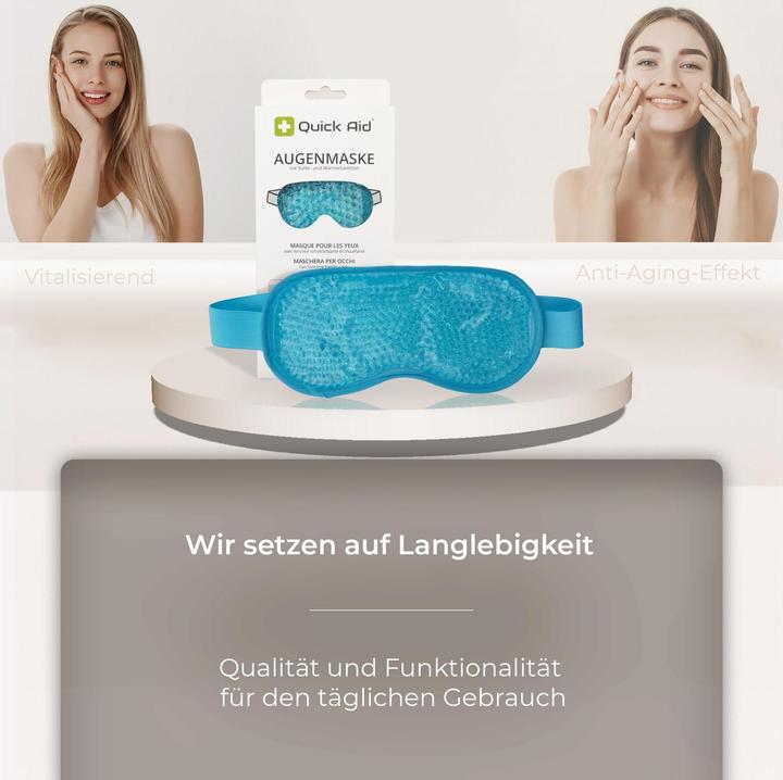 Produktbild Quick Aid Augenmaske mit Kälte- und Wärmefunktion (Augenpflege Gel, 498.67 ml, Tag + Nacht)