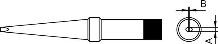 Actual product image Weller Erem Soldering tip long form 4PTL8-1 Tip size 2 mm Contents 1 pc. (Soldering tip)