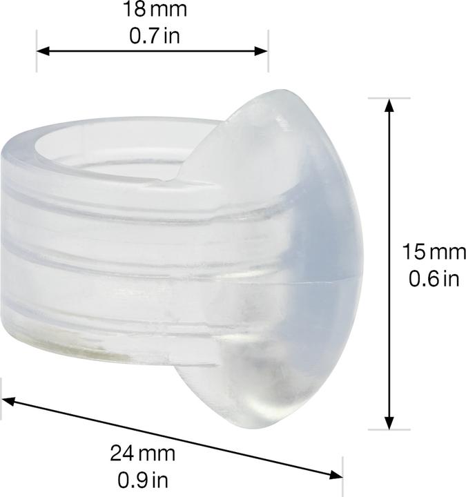 Actual product image Griffpuffer 18 mm 4Stk.