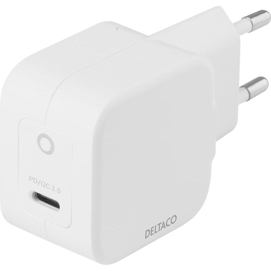 Thumbnail - Deltaco USBC-GAN01 (30 W), USB Ladegerät, Weiss