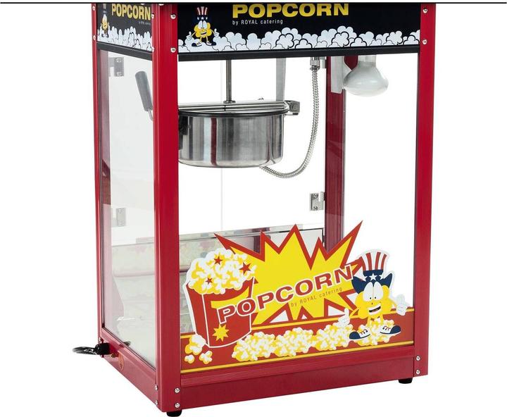 Produktbild Royal Catering Popcornmaschine Popcornmaker Popcornautomat 1600W 5Kg H Rot Mit Wagen Retro