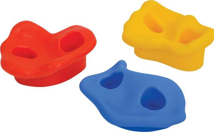 Image du produit MTS Schildkröt® Prises d'escalade pour enfants, 12 prises pour l'escalade de bloc en 3 diff. formes (Bleu, Jaune, Red)