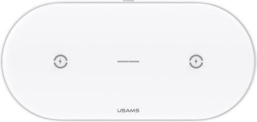 Usams Ład. indukcyjna US-CD120 10W Dual biały/white CD120JN01 (10 W)