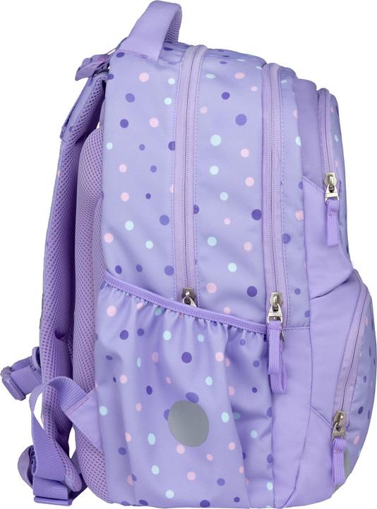 Produktbild Belmil Maxi Pack Schulrucksack mit Brustgurt 2tlg. Set "Purple Dot (22 l)