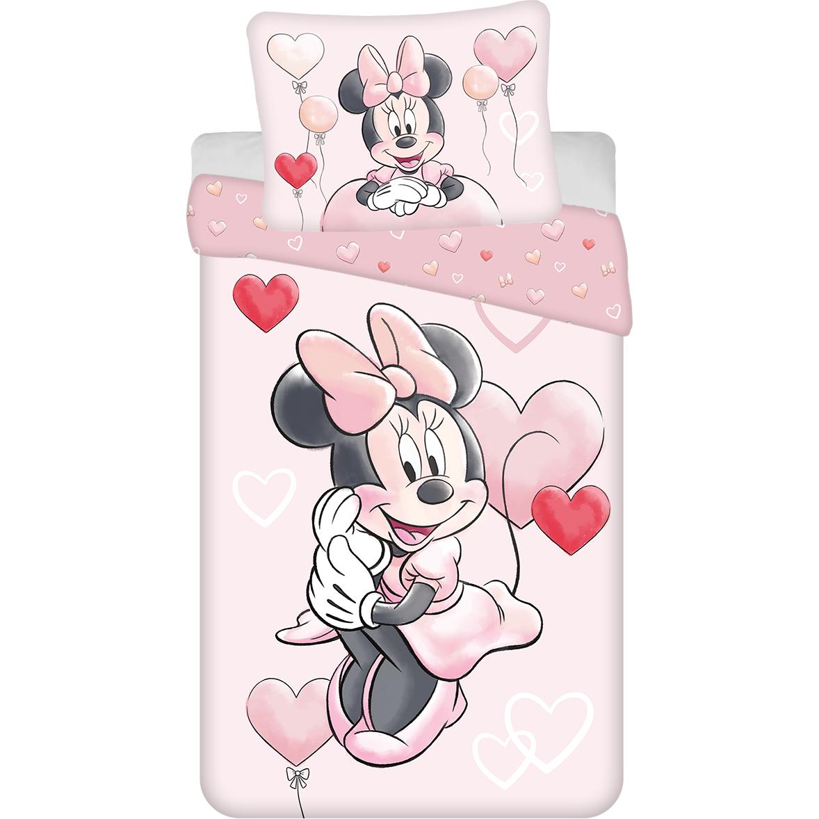 Tinisu, Kinderbettwäsche, Minnie Maus BettwÃ¤sche - weiche Baumwolle 140x200 cm Kissen und Decke