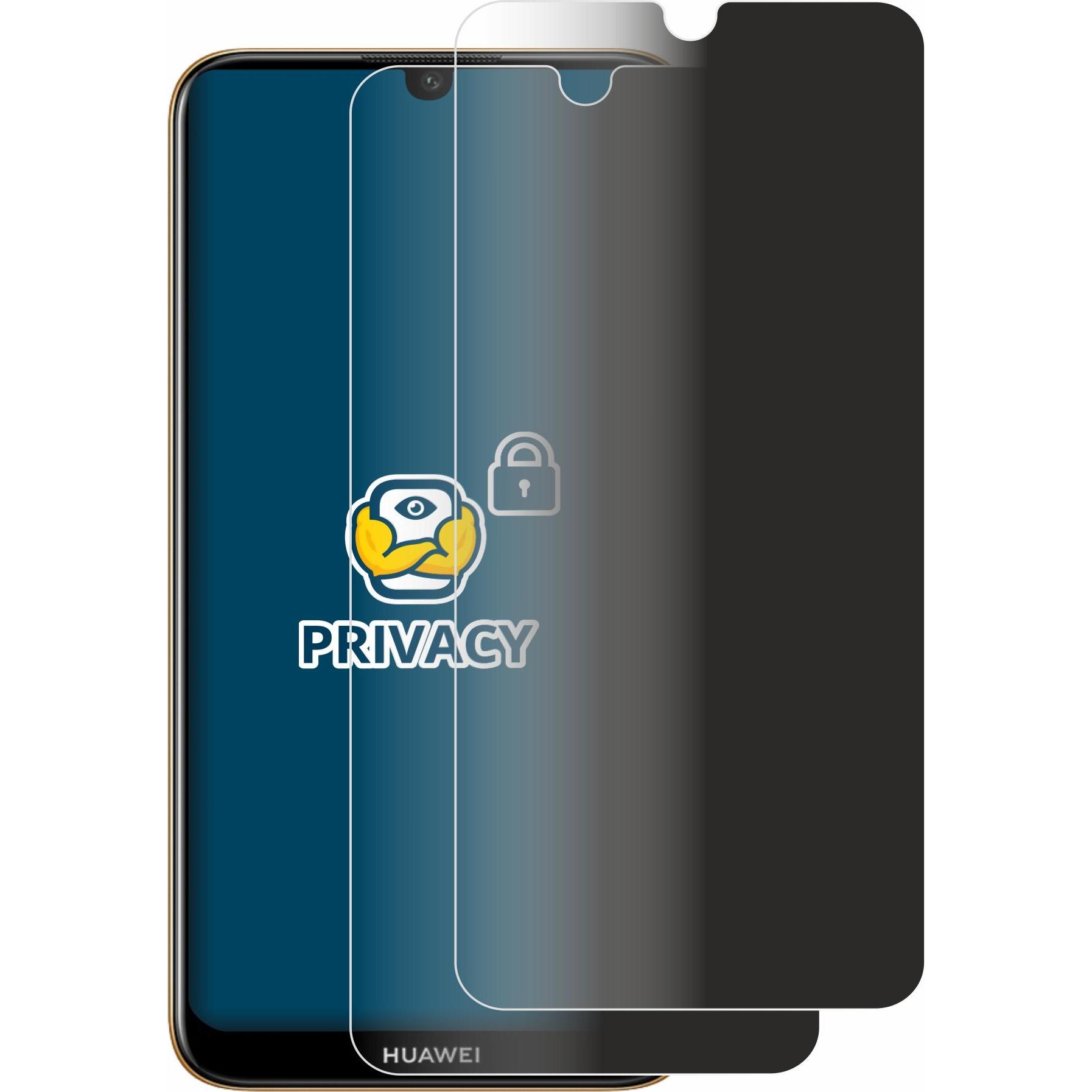 Thumbnail - BROTECT Sichtschutzfolie Anti-Spy Privacy Folie Blaulicht-Schutz (2 Stück, Huawei Y6 (2019)), Smartphone Schutzfolie, Bl...