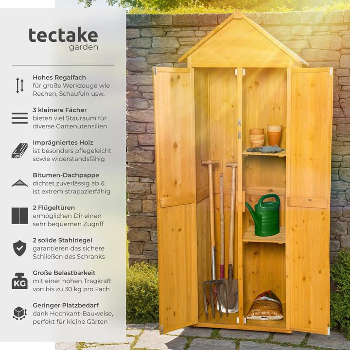 Immagine prodotto tectake armadio da giardino con tetto a punta