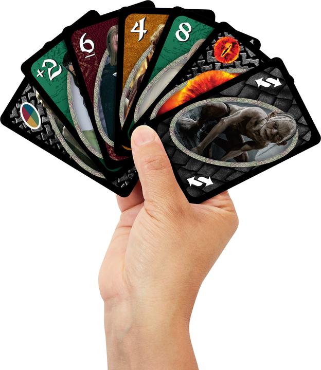 Actual product image Mattel UNO The Lord of The Rings Card Game for Kids, Adults & Family Night Inspired by the Movies (Dutch, English, French, German, Italian, Portuguese, Spanish, 2 - 10 Players)