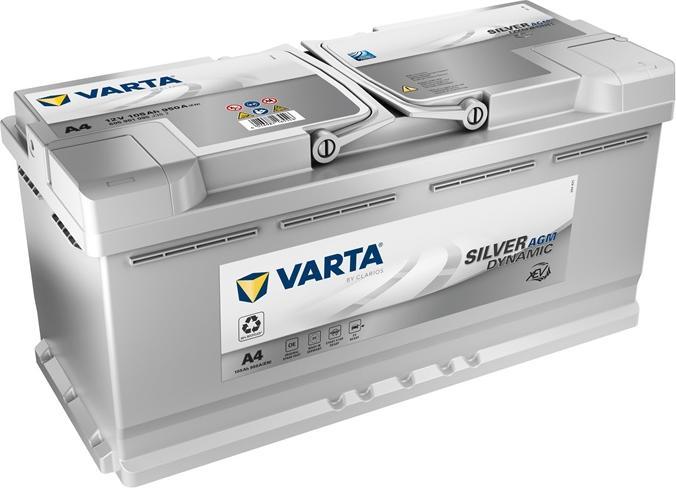 Image du produit Varta BATTERIE DE VOITURE VARTAXEV AGM A4 105AH/950A (12 V, 105 Ah, 950 A)