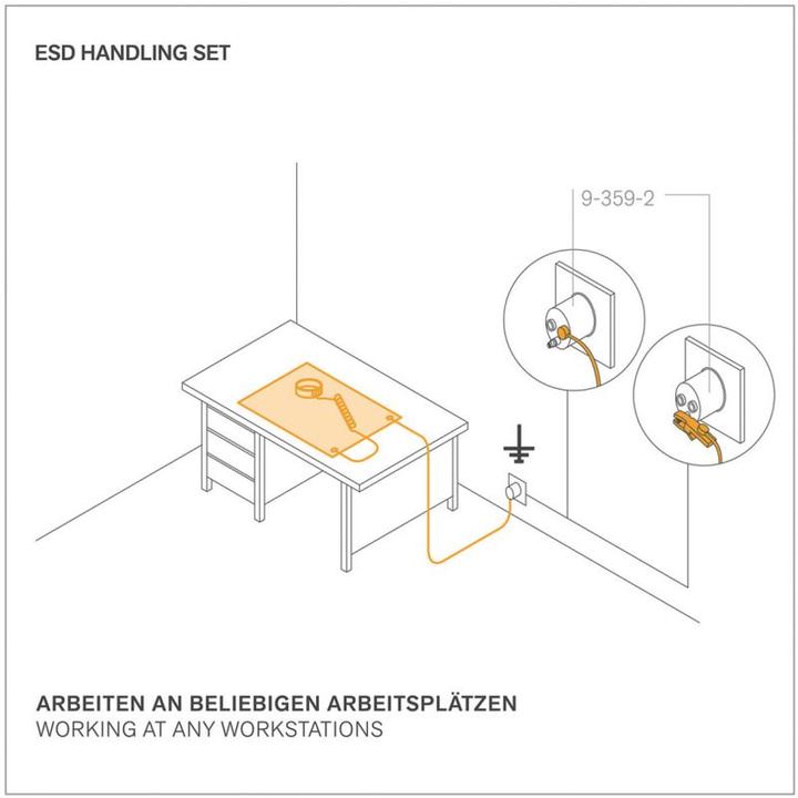 Produktbild Bernstein ESD-Tischmatten-Set Platin-Gra (Statikschutz)