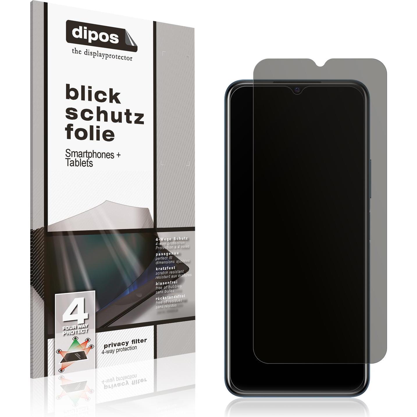 Thumbnail - Dipos Blickschutzfolie 4-Way Privacy (1 Stück, Vivo Y21s), Smartphone Schutzfolie, Transparent