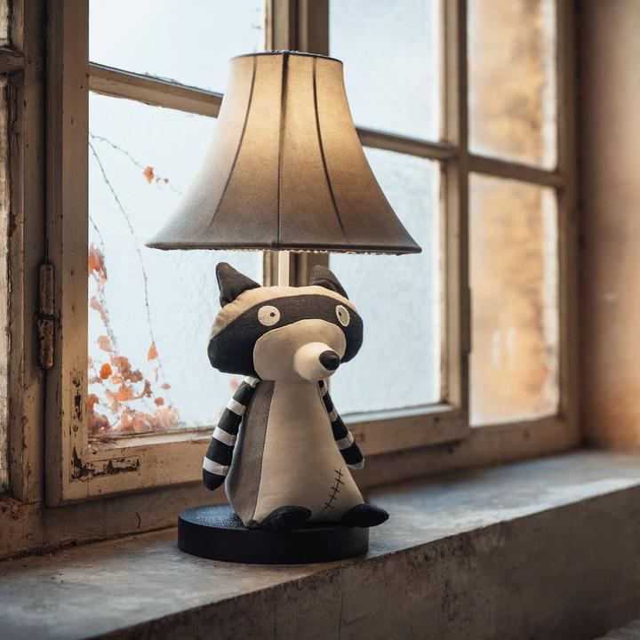 Actual product image Happy Lamps Ben the raccoon