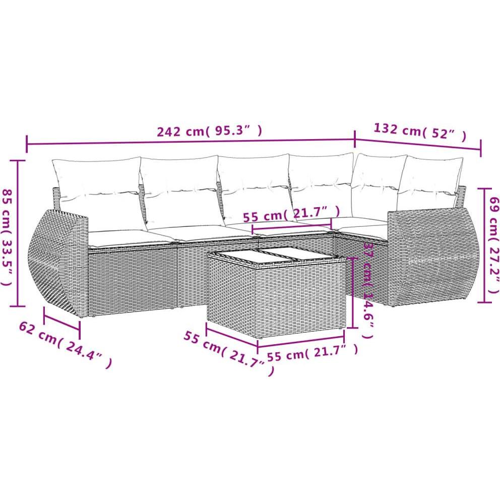 Thumbnail - VidaXL, Gartenlounge, 10-tlg. Garten-Lounge-Set mit Kissen