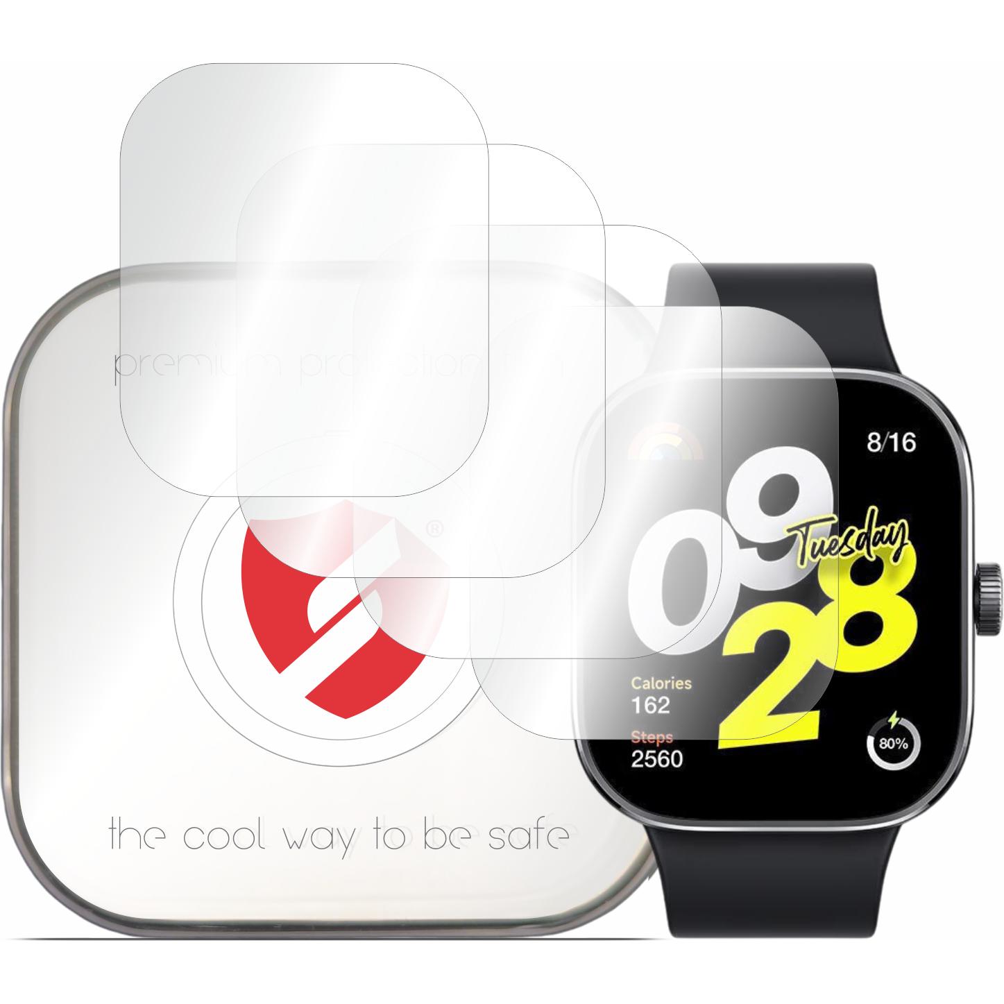 Smart Protection - Premium Classic (4 pack) - Xiaomi Redmi Watch 4 - Clear, Smartwatch Zubehör, Transparent