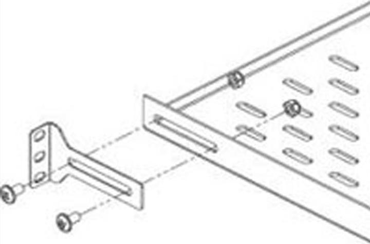 Actual product image Conteg Winkelstützen für 19"-Fachboden fest, Länge 88 mm