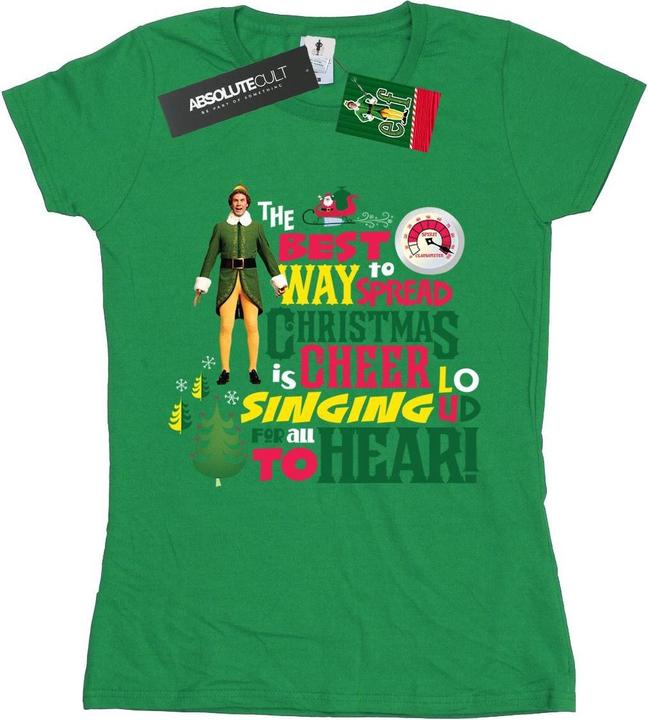 Actual product image Elf Womens/Ladies Christmas Cheer Cotton T-Shirt (M)