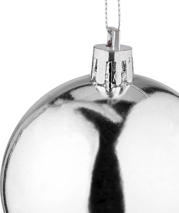 Actual product image Relaxdays - Weihnachtskugeln 100er Set, Silber/ Silber, 7 x 6 cm (100 -part)