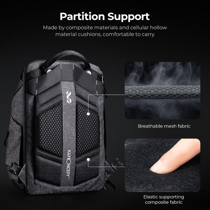 Actual product image K&F Concept Backpack 25L Star Wander 01 (Gray) (Camera shoulder bag, 25 l)