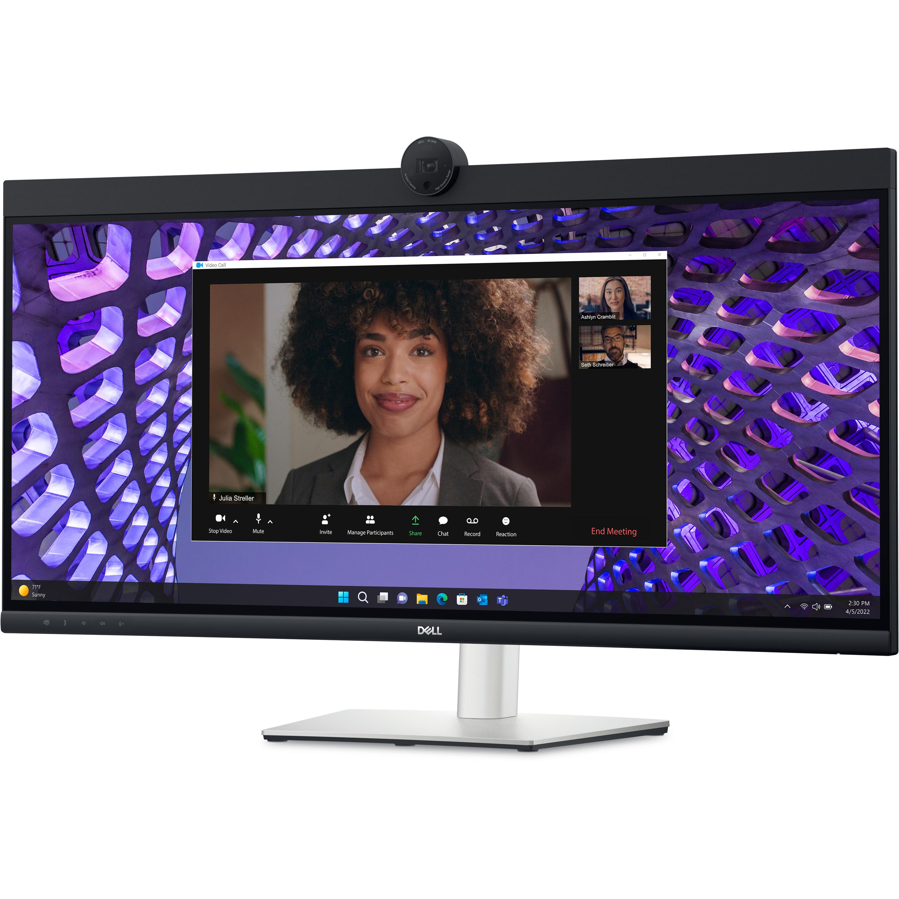 Dell 34 Gebogen videoconferentiemonitor (3440 x 1440 pixels, 34"), Monitor, Zilver