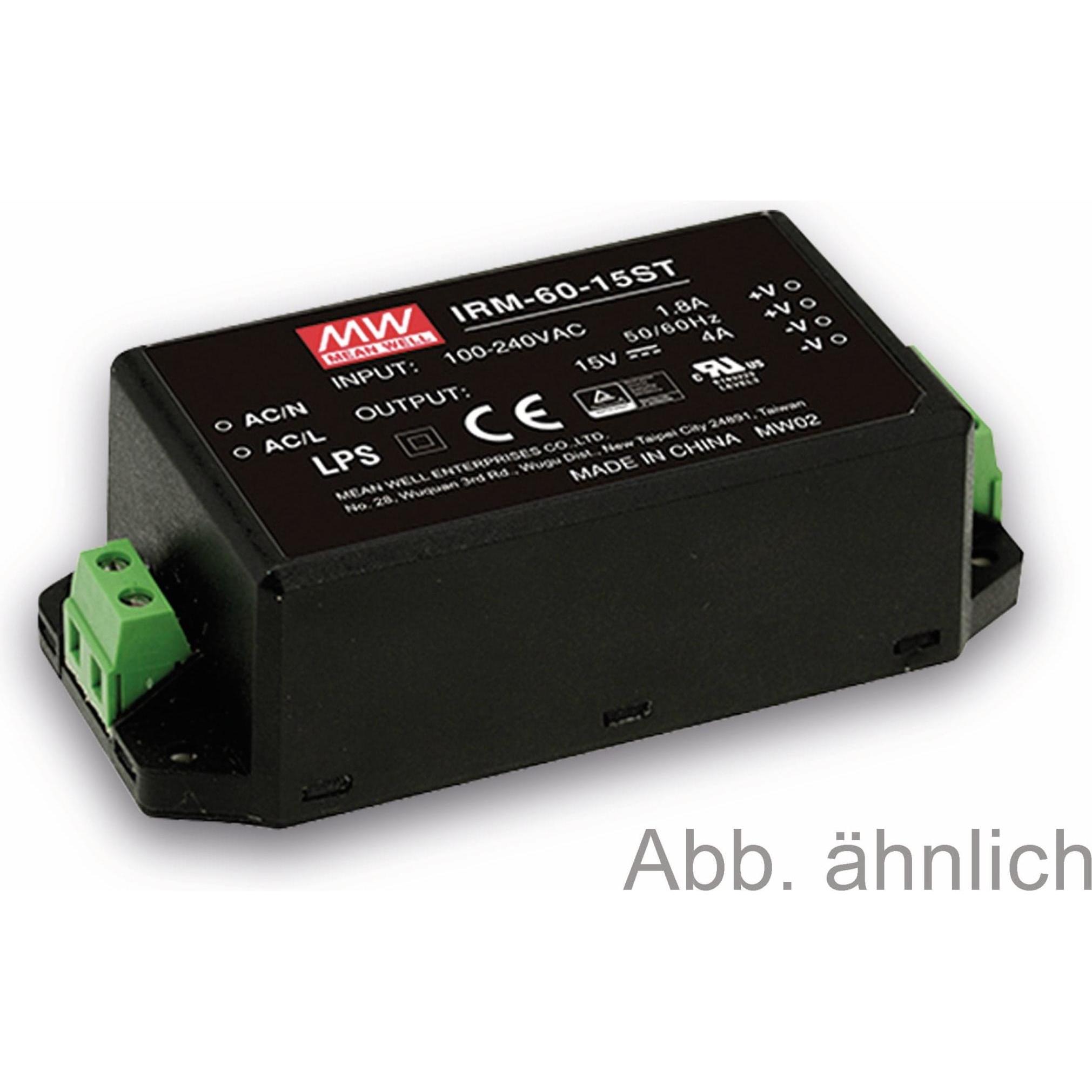 MeanWell MEAN WELL AC/DC-Printnetzteil IRM-60-24ST, 24 V-/2,5 A, 60 W, Labornetzgerät