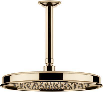 Actual product image Gessi Venti20 anti-limestone overhead shower, D328mm, with joint and ceiling arm 293mm, ceiling moun