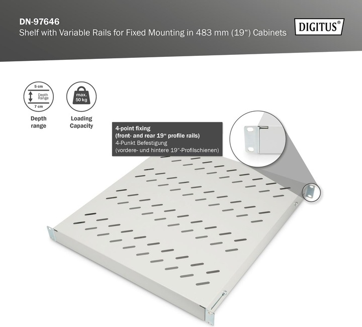 Produktbild Digitus Fachboden für 1HE